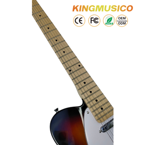 Guitare électrique Kingmusico TL Style <span class=keywords><strong>Telecaster</strong></span> Sunburst Corps plein Coupure simple - Product Image 5