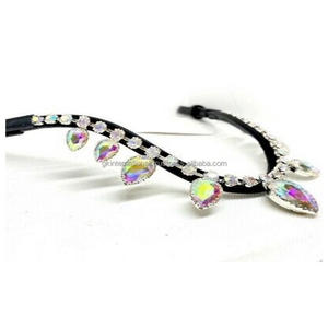 Bracelet de sourcils de cheval en cuir noir, tendance, boucles réglables, hauts pendentifs rouges, chaîne pendante, accessoire de mode, nouvelle collection - Product Image 4