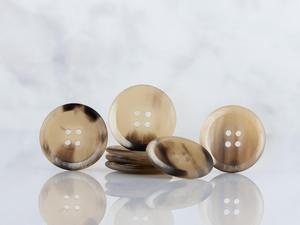 Boutons en corne de buffle naturelle, finition colorée, pour accessoires vestimentaires, haute qualité - Product Image 2