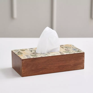 กล่องทิชชู่งานหัตถกรรมกล่องกระดาษทิชชูลายเคลือบใช้สำหรับงานแต่งงาน - Product Image 4