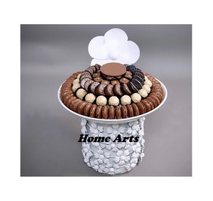 Tazón de frutas de acero inoxidable con soporte de acrílico Diseño clásico Tazón de dulces de tamaño personalizado con soporte a granel - Product Image 6