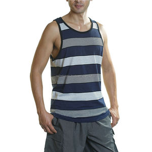 Camiseta sin mangas de tirantes para hombre, ropa deportiva de punto cómoda de alta calidad y poliéster de algodón de verano personalizada, novedad - Product Image 4