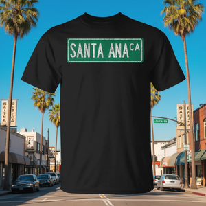 Santa Ana Ca Street Sign T-Shirt Style rétro Unisexe Coupe adulte - Product Image 3