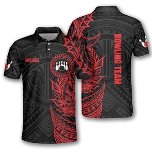 Custom made <b>bowling</b> uniforms for sports teams designed with moisture-wicking polyester full printing and soft stretch fit - Product Image 1