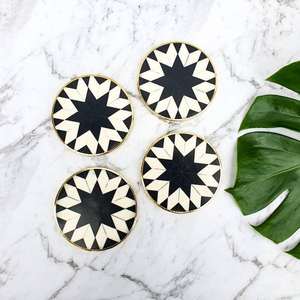 ที่รองแก้วฝังกระดูกแบบทำมือสำหรับโรงแรมบ้านร้านอาหารอินเดียทำจากศิลปะสมัยใหม่ทนทานงานตามสั่ง - Product Image 2