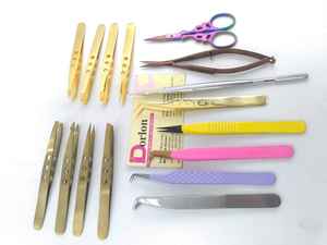 Pinzas de pestañas de acero inoxidable con logotipo personalizado profesional, tijera de resorte para pestañas chapada en oro, herramienta de elevación de pestañas recubierta de Color - Product Image 3