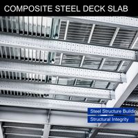 Panneau de plancher en acier composite profilé galvanisé pour les projets de construction de bâtiments commerciaux, d'usines et d'entrepôts