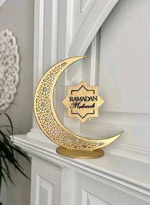 Centro de mesa de decoración de Ramadán de Metal bellamente elaborado, perfecto para complementar las elegantes exhibiciones de comedor islámico de vacaciones - Product Image 4