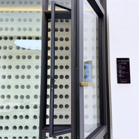 Fenêtres à battants horizontaux à double vitrage certifiées CE en aluminium pour projets de rénovation résidentielle ; Design postmoderne