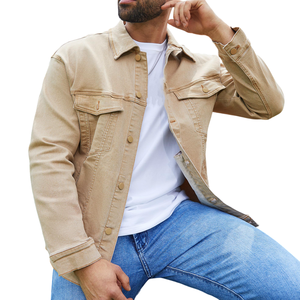 Veste en jean pour homme de qualité supérieure, logo sur le devant, col rabattu, manches longues, coupe classique, boutonnée, durable, haute qualité, hiver - Product Image 4