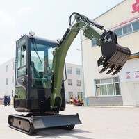 Excavatrice compacte sur chenilles de 1 tonne avec moteur pour le creusement de fondations, certifiée EPA