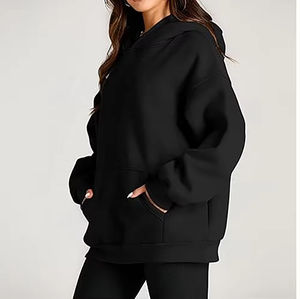 Venta al por mayor con capucha Casual Streetwear Drop Shoulder transpirable Eco-friendly de punto de poliéster/algodón forrado verano sudaderas con capucha para - Product Image 6