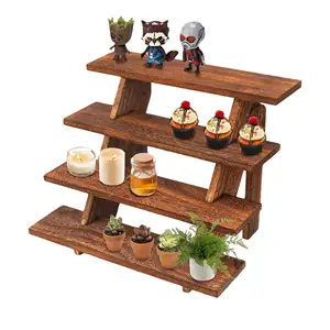 Wooden Display Stand Wood Cupcake Stands Tool Free Rustic Risers for Display Shelves Table Display Stand Vendors Wood Riser