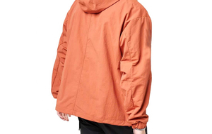 Abrigo Casual con Capucha para Hombre, Color Naranja, Resistente al Viento, Talla Grande, Largo Regular, Color Sólido, Tejido de Poliéster - Product Image 5
