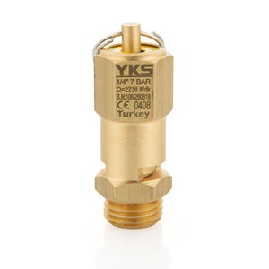 Válvula de Seguridad de Latón Sellada de 1/2'' y 6.6 Bares con Certificación CE - Válvula de Alivio de Presión Tipo Sellado - Material de Latón - Product Image 1