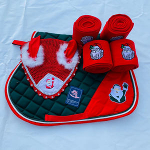 Ensemble de tapis de selle pour cheval rose brillant de qualité supérieure personnalisable, dressage, saut d'obstacles, doublure en polycoton, respirant, fournitures d'équitation - Product Image 6