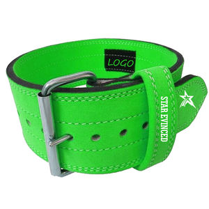 Customizable Logo Leather <b>Powerlifting</b> and Weight Lifting <b>Belt</b> with Quick Release Buckle for Fitness Training - Product Image 1