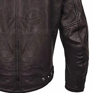 Blouson de moto en cuir pour homme, style motard de course - Product Image 5