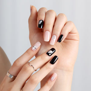 Tiras de uñas de gel ShineB, pegatinas de uñas de gel de diseño de metal, color negro púrpura y holograma, arte de uñas automático de metal hecho en Corea oem odm - Product Image 5