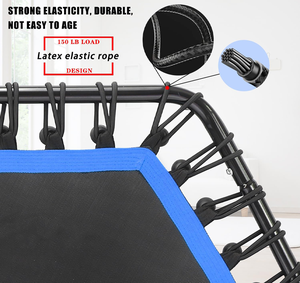 Dành cho người lớn <span class=keywords><strong>mini</strong></span> tập thể dục rebounder tập thể dục nhảy Trampoline với điều chỉnh xử lý Bar unisex sử dụng trong nhà - Product Image 4