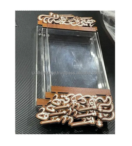 Wholesales Acacia walnut handcrafted round chocolate wooden shiny mother of pearl inlay <b>trays</b> MOP wood serving <b>trays</b> - Product Image 4