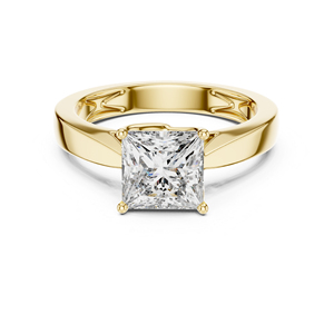 Anillo de Compromiso de Oro Blanco de 14K con Diamante Cultivado en Laboratorio de Corte Princesa de 1.5 Ct |   Anillo de Compromiso para Mujer con Certificado IGI |   Diamante Cultivado Nuevo - Product Image 3