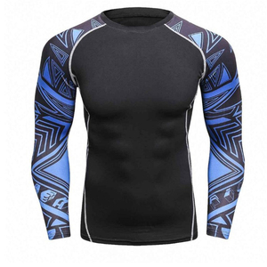 Camiseta de Compresión para Hombre, Material de Poliéster y Elastano, Color Sólido, Manga Corta, Camisetas de Compresión Lisas - Product Image 6