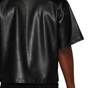 Camisa de cuero cosida duradera con un elegante diseño ajustado, ideal para uso informal y formal. - Product Image 4