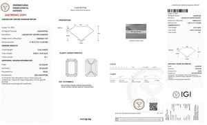 Calidad Premium IGI Cerrified Fancy Vivid Blue Color 3,5 quilates Corte Esmeralda VS Claridad Diamante suelto para anillo/Collar solitario - Product Image 2