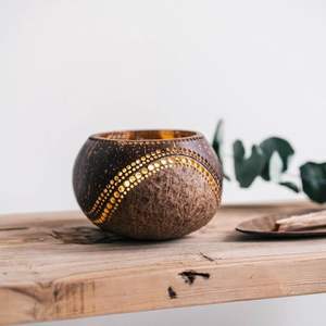 Tazón de coco natural hecho a mano Proveedor Tazón de servicio decorativo respetuoso con el medio ambiente Personalizable Durable de Vietnam - Product Image 5