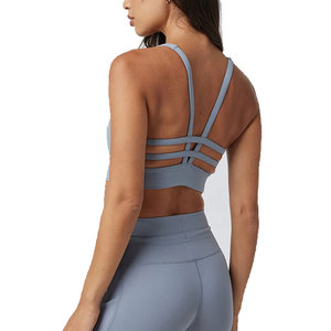 Stocks d'usine Soutien-gorge de sport pour femmes confortable, léger, respirant, soutien moyen, séchage rapide, vêtements de sport de course à pied, personnalisable - Product Image 6