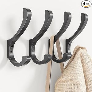 Hanging Coat <b>Hooks</b> <b>Wall</b> Mount <b>for</b> Hanging Heavy Duty Large Coat Hanger With Metal <b>for</b> Bags Caps Purse Jacket <b>Key</b> - Product Image 6