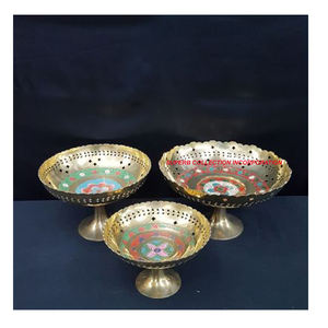 Bol de chocolats de style arabe en relief en laiton rond de luxe vente chaude et style japonais de haute qualité - Product Image 5