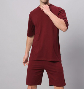 Camiseta de traje corto de poliéster de algodón personalizado de verano de alta calidad 2025 y conjunto corto para hombres - Product Image 5