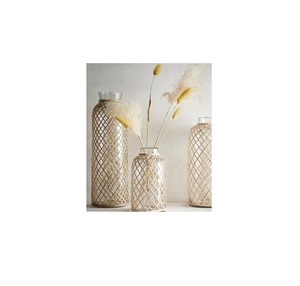 Elegante estante de exhibición de macetas de ratán y hierro para uso doméstico en interiores y exteriores, soporte de planta para plantar - Product Image 1