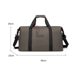 Bolsa de lona deportiva de color sólido de diseño, bolsa de viaje de gran capacidad, material de nailon duradero con asas cómodas y cremallera - Product Image 5