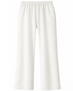 Ensemble deux pièces décontracté pour femme, pull à col rond rayé rose personnalisé et pantalon large blanc, tenue en tricot d'hiver - Product Image 2