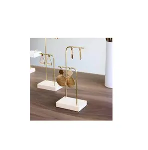 Messing Hangende Oorbellen Ketting Display Standaard Sieraden Rack Houder Metalen Goud Display Stand Voor Huis En Sieraden Met Verkoop