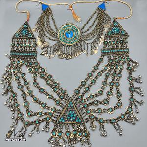 Collar de Cuentas de Aleación de Cobre Hecho a Mano de Bohemia Afgana, Accesorio de Moda Vintage Cultural para Mujer, Estilo Tradicional - Product Image 1