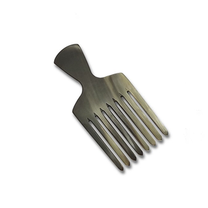Peigne en corne de boeuf écologique fait à la main et pince à cheveux pour femmes Real Buffalo Logo pour Salon Home Styling Handmade - Product Image 2