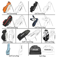 Sac d'accessoires de golf en cuir PU de qualité supérieure, broderie, imperméable, couleur personnalisée, pochette pour objets de valeur de golf, organisateur à fermeture éclair, direct