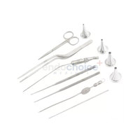 Ensemble d'instruments ORL de base durables Outils de diagnostic en acier inoxydable Source d'alimentation manuelle pour les cliniques et les hôpitaux