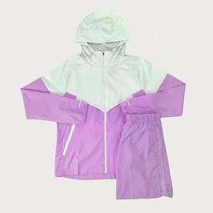 Custom Printed Streetwear Windbreaker Jacket and <b>Shorts</b> Set <b>Zip</b>-Up Hooded Quick Dry Nylon Polyester Men Autumn Tracksuits - Product Image 1