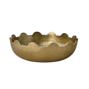 Elegante mesa de comida de frutas tazón para servir forma de hoja de oro antiguo acabado servidor tazón para Decoración de mesa - Product Image 6