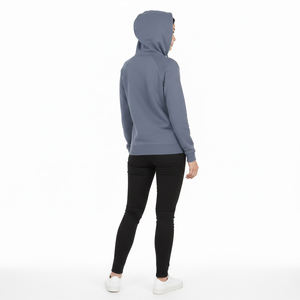 Sudadera con Capucha Gris Frío de Alta Calidad para Mujer, Estilo Urbano, Ajustada, de Algodón Polar de Alta Calidad, Oversize - Product Image 2