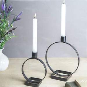 Bougeoir conique noir en métal fait à la main pour Pâques nouvel an mariage décor à la maison et pièce maîtresse de mariage 2025 - Product Image 1