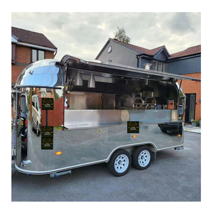 Food Trucks <b>For</b> sale 2025 Hot Sale Stainless Steel Food Trailer with Plzza Oven - Product Image 1