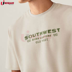 T-shirts personnalisables pour hommes 100% coton de haute qualité Style léger formel solide col roulé à manches courtes respirant personnalisé - Product Image 5