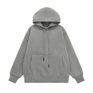 Nueva llegada hombres Streetwear invierno alta calidad 350G algodón manga larga ponderada Sudadera con capucha cordón mujeres pulóver personalizable - Product Image 3