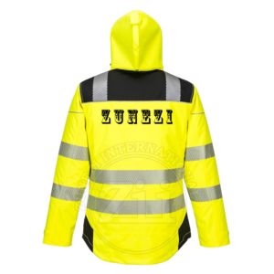 Veste de travail personnalisable fluorescente, softshell, imperméable, vêtements de sécurité réfléchissants, haute visibilité, LED clignotante, classe ANSI - Product Image 2
